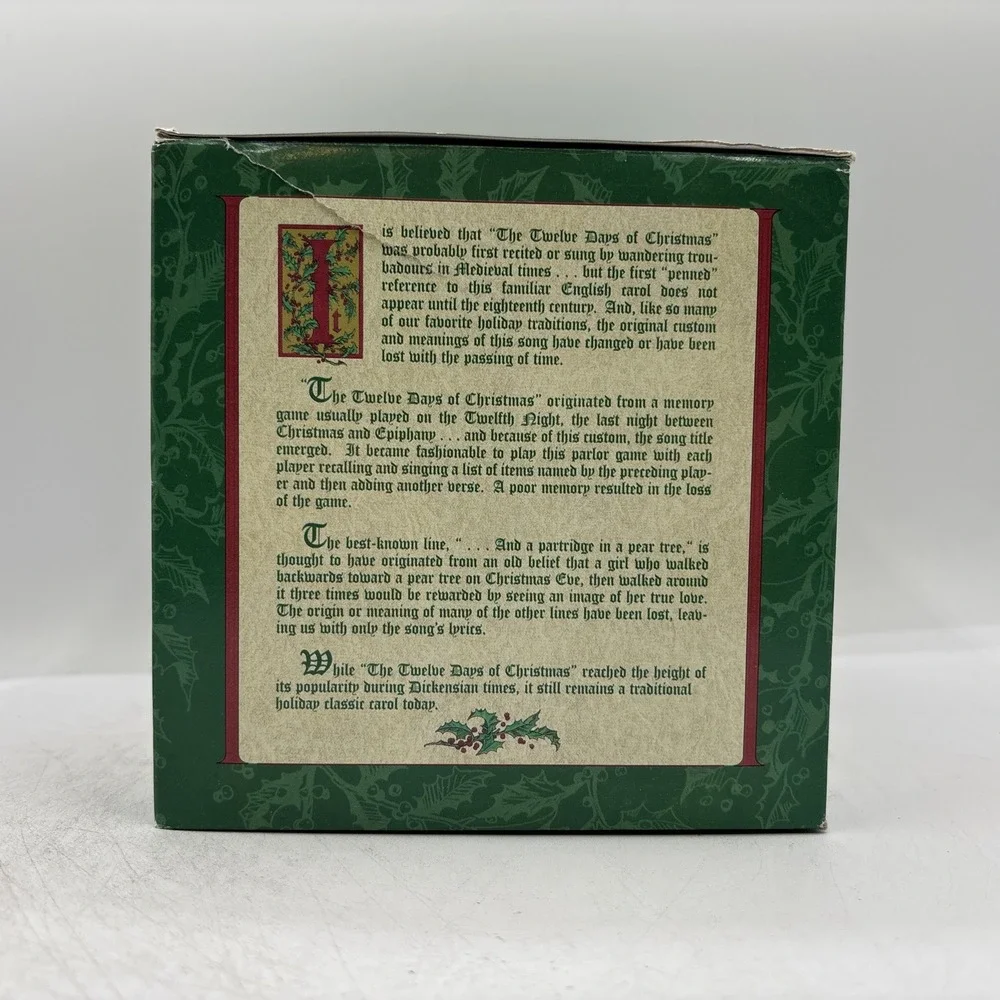 Dept 56 1995 Vintage HVC 12 Days Of Dickens Village Four Calling Birds 58379 EUC